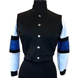 Weissman Brand Short Jacket w/Blue Sequins Polyester Blend Child Size M